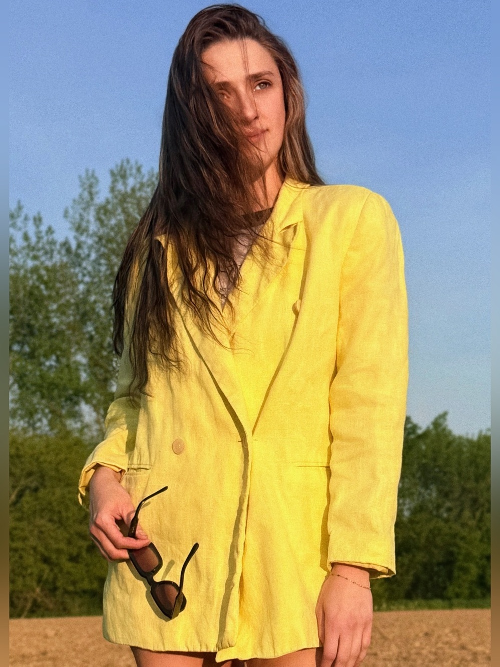 Vintage Harvé Benard Butter Yellow Blazer